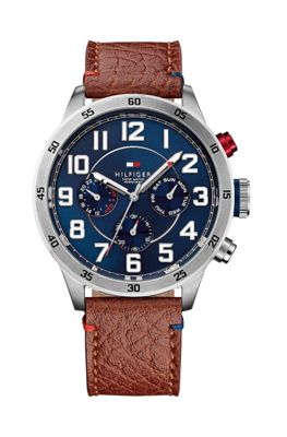 Men's chronograph brown strap watch 1791066
